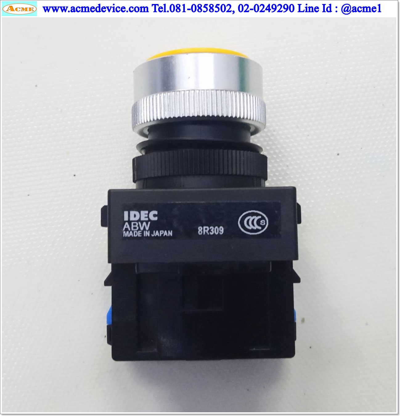 Pushbutton Switch Idec รุ่น ABW110Y, 1NO