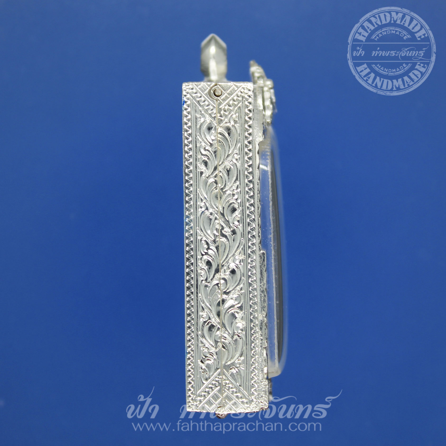 ตลับสมเด็จ เงินแกะลาย ปิดหลัง 92.5%