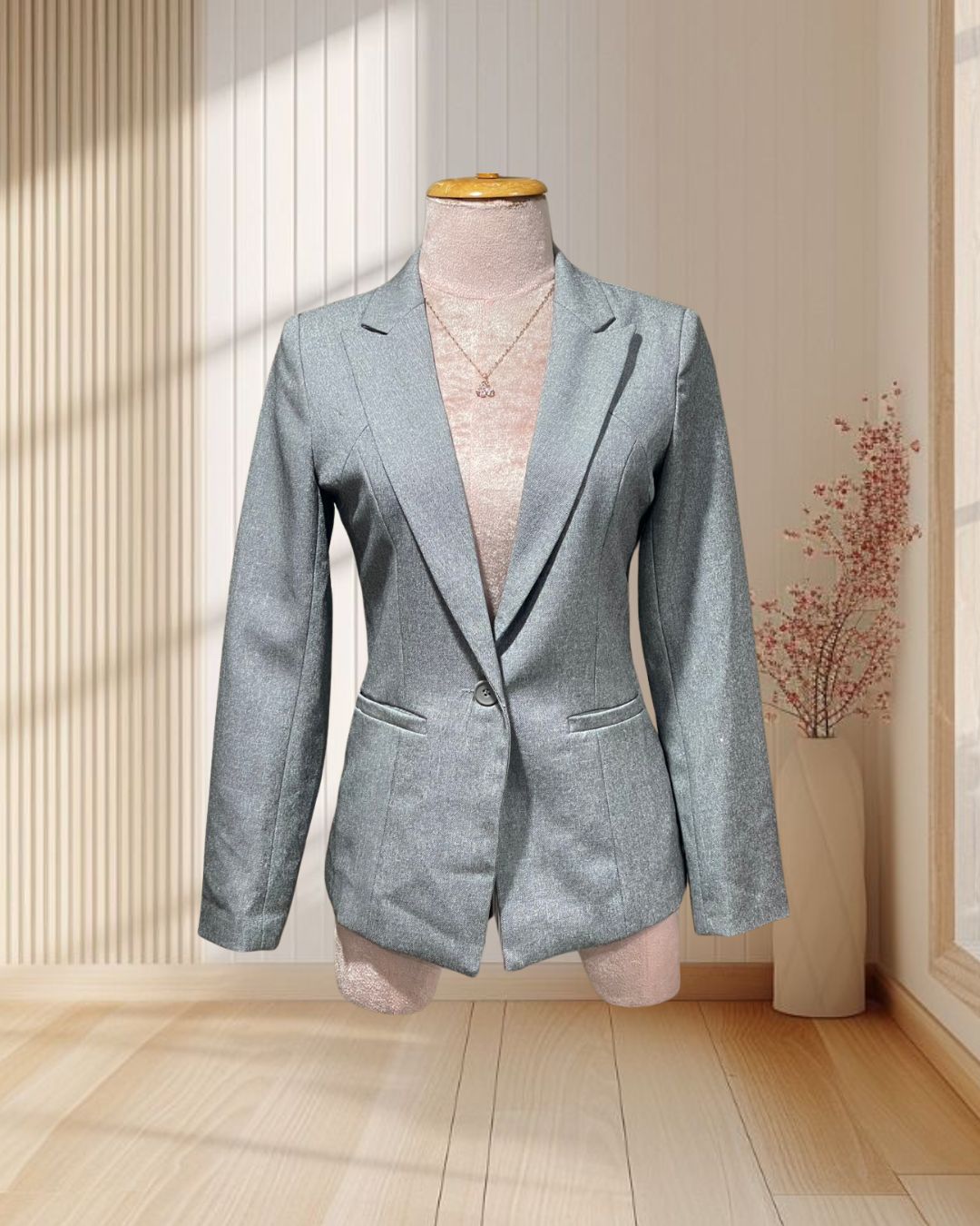 (PRE-LOVED) สูทผู้หญิงสีเทา ไซส์ S