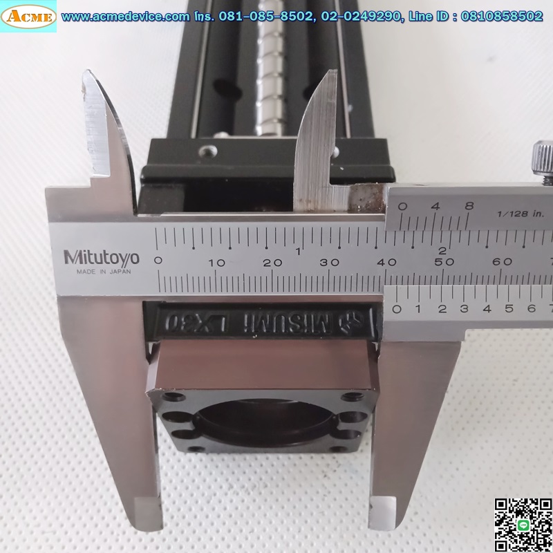 แกนสําเร็จรูป Ball Screw Misumi รุ่น LX30, ขนาด 80 mm x 480 mm, Stroke 220 mm, Pit 10