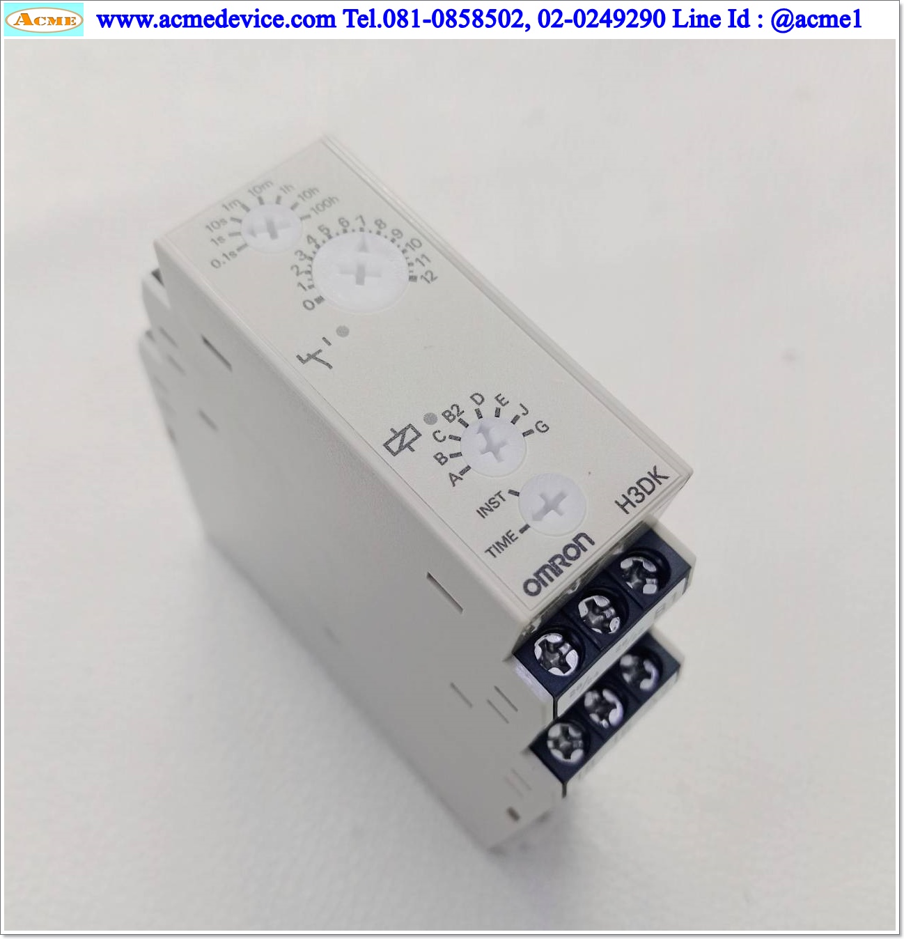 Timer Omron รุ่น H3DK-M2, 0.1s to 1200h, 24-240 AC/DC