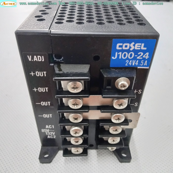 Power Supply Cosel รุ่น J100-24, Output 24V, 5A, 100W, Power Input 100Vac