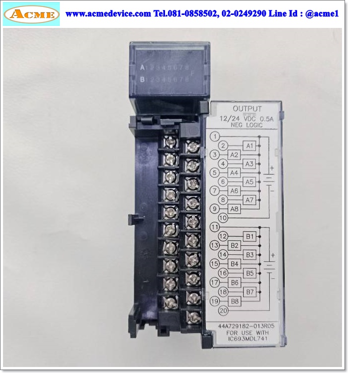 PLC GE FANUC รุ่น IC693MDL741F, Output Module, 12/24VDC, 0.5A, 16PT, NEG
