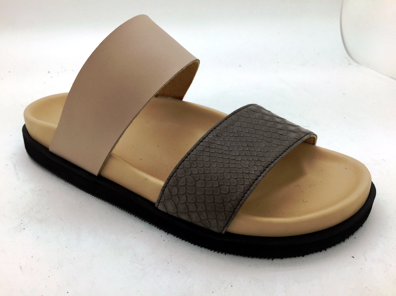 Cork sole leather sandal ( lady)