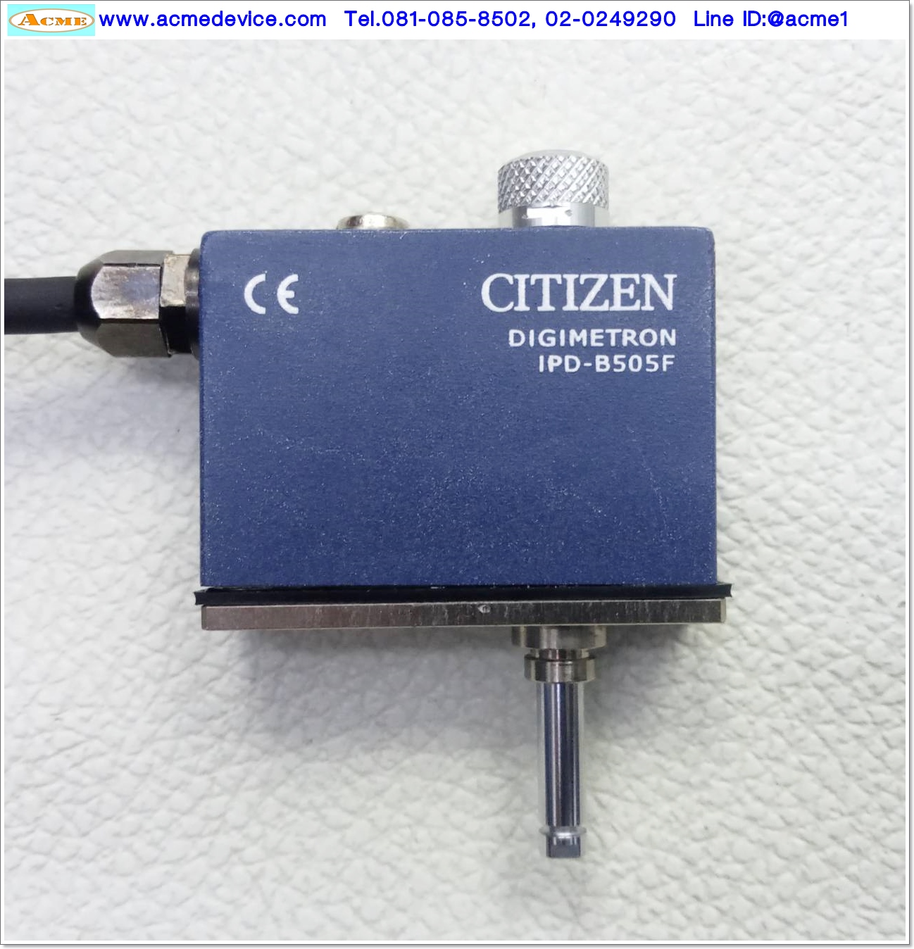 Digital dial gauge Citizen รุ่น IPD-FCC1 & IPD-B505F,ความแม่นยำ 1 µm หรือน้อยกว่า, ช่วงการวัด 5mm, Power Input 9Vdc