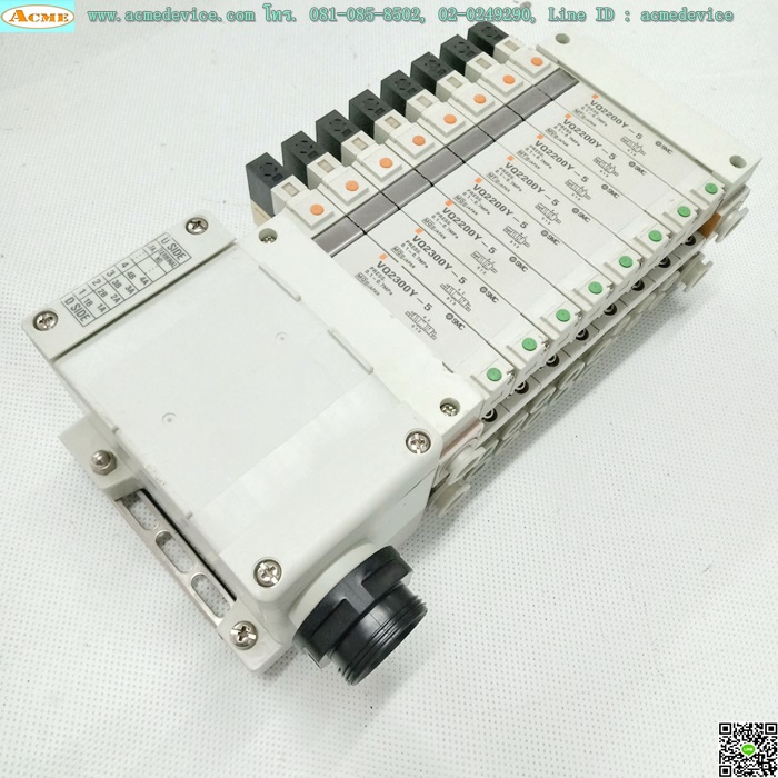 Solenoid Valve SMC รุ่น VQ2200Y-5 (6) + VQ2300Y-5 (2), 1 คอยส์, 24V, 4 way, 2, 3 Position