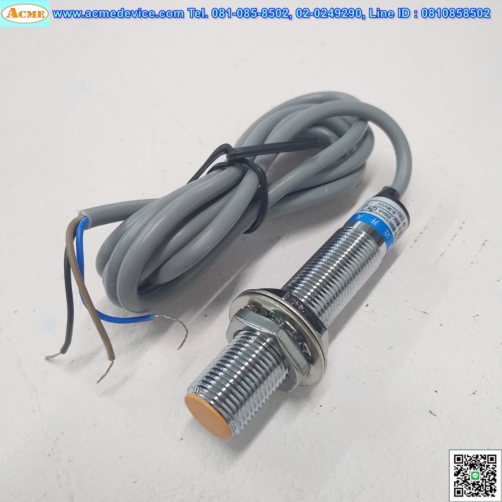Proximity รุ่น LJ12A3-2-Z/BX, M12, ระยะ 2mm, 3wire, NPN, NO, Shielded, Inductive