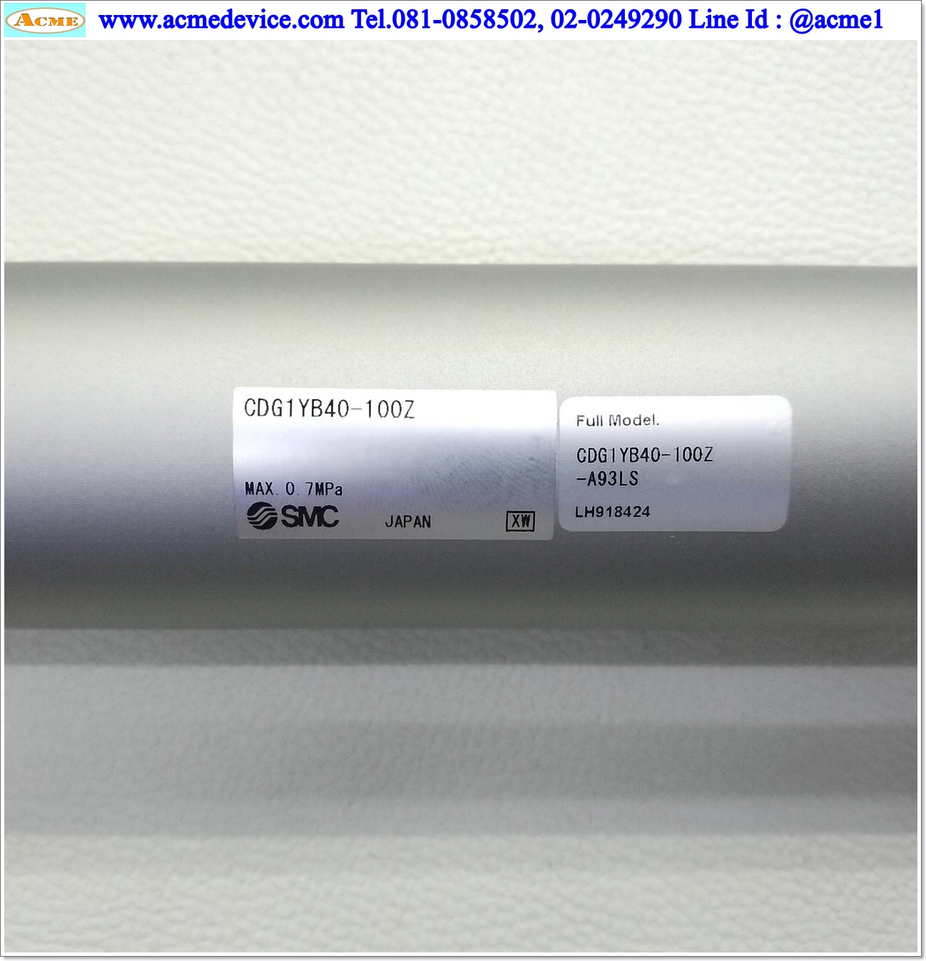 Air Cylinder SMC รุ่น CDG1YB40-100Z + D-A93, Bore 40 mm., Stroke 100 mm.