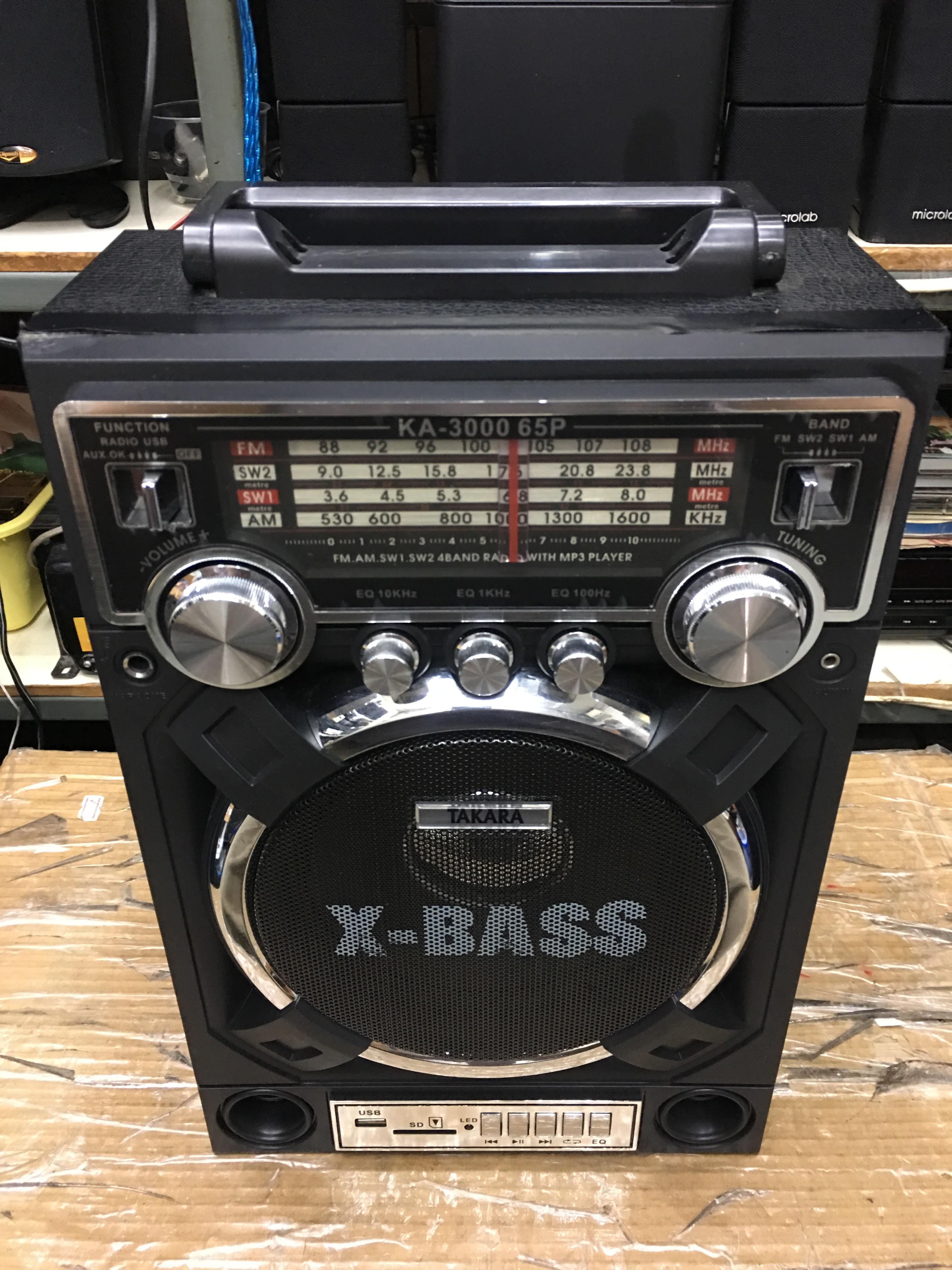 Takara KA-3000 ลำโพงเสียบไมค์ USB-FM/AM ใช้ไฟบ้าน