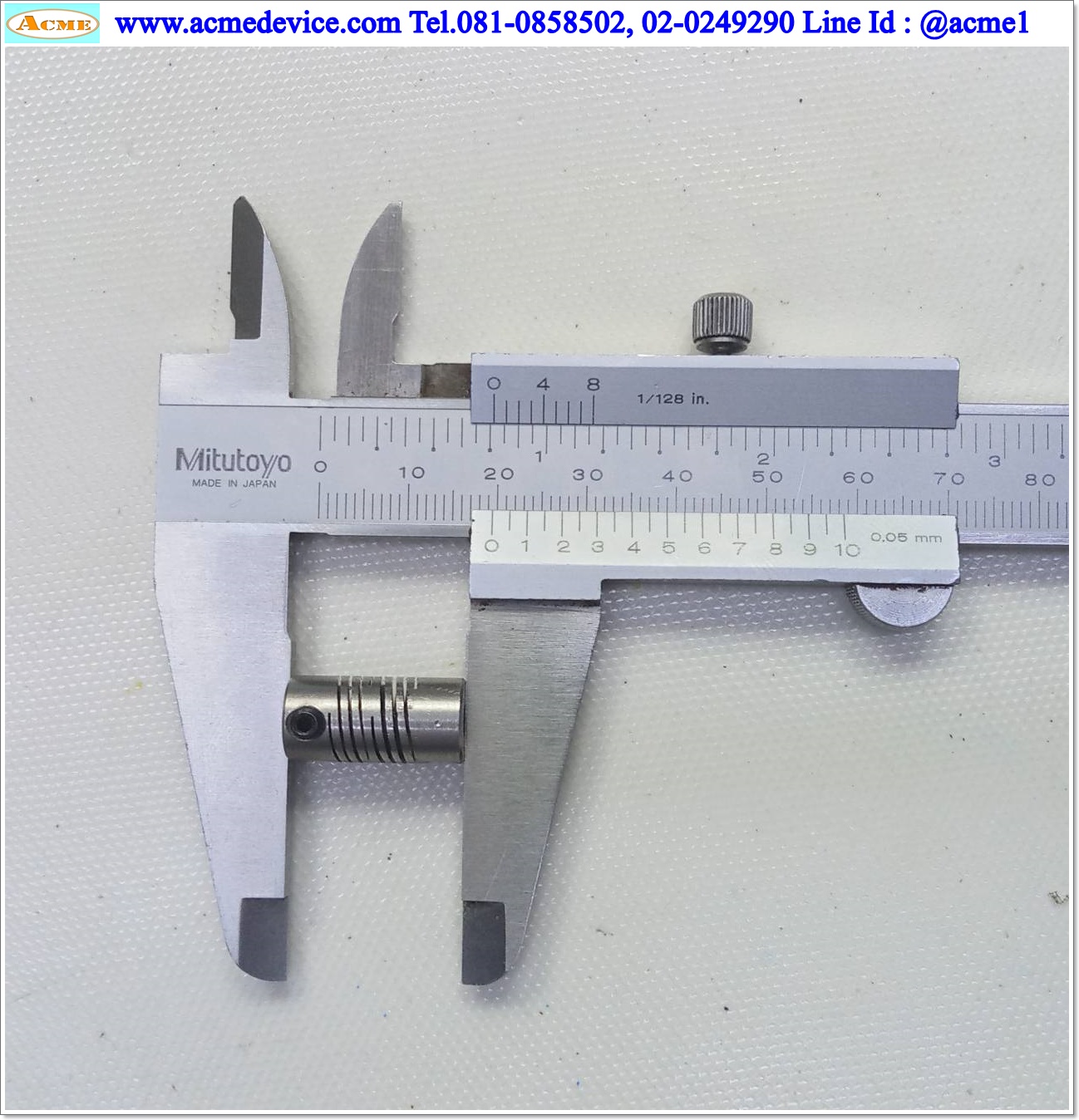 Coupling ขนาด ID 3/3mm, OD 9.5mm, L 19mm, Stainless, 2 เกลียว