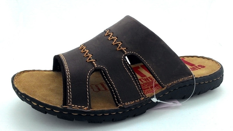 Leather sandals without backstrap (men)