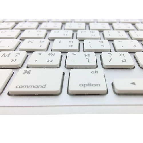 Wireless Keyboard สีขาว แป้นพิมพ์ไทย