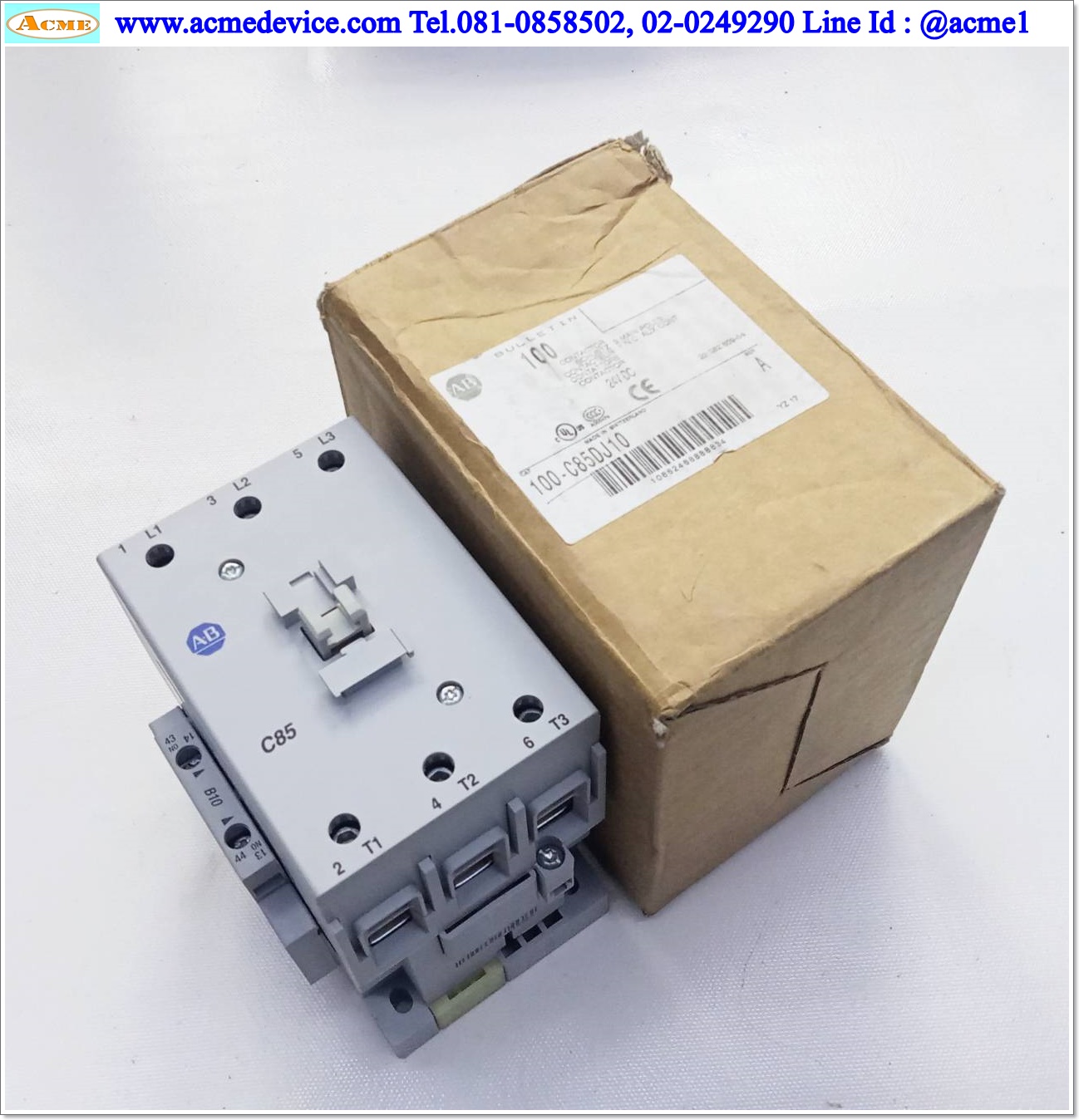 Megnatic Contactor Allen-Bradley รุ่น 100-C85D*00, 24Vdc, 85A