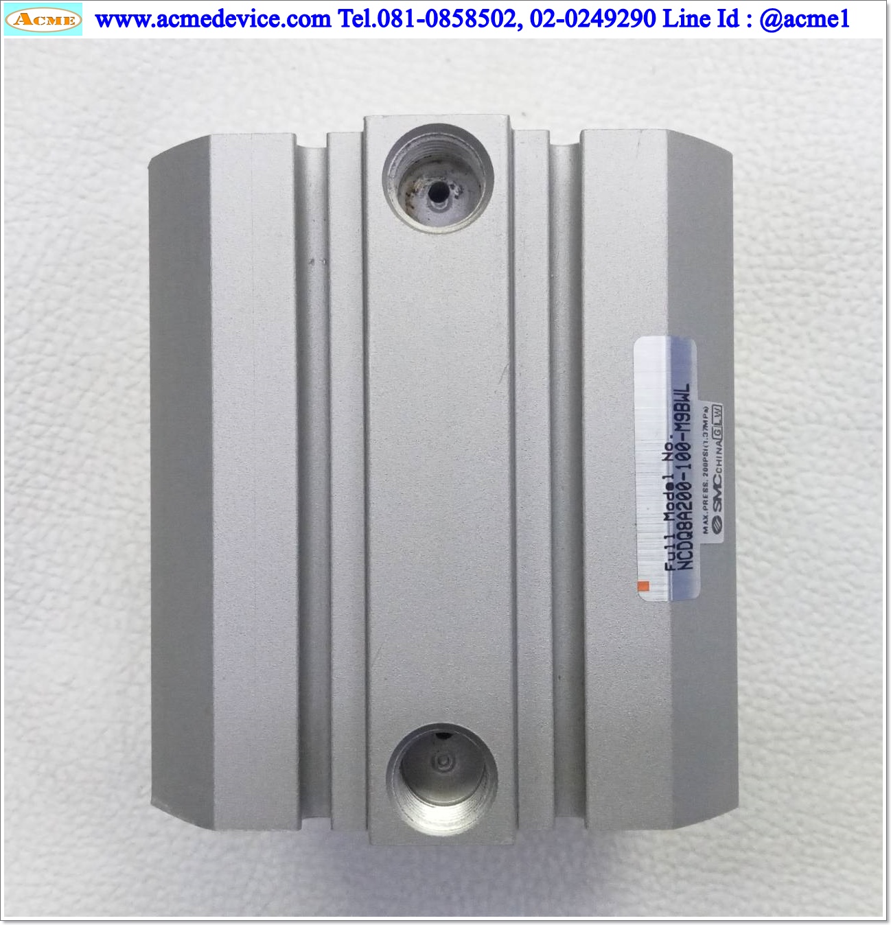 Air Cylinder SMC รุ่น NCDQ8A200-100, Bore 2", Stroke 1"