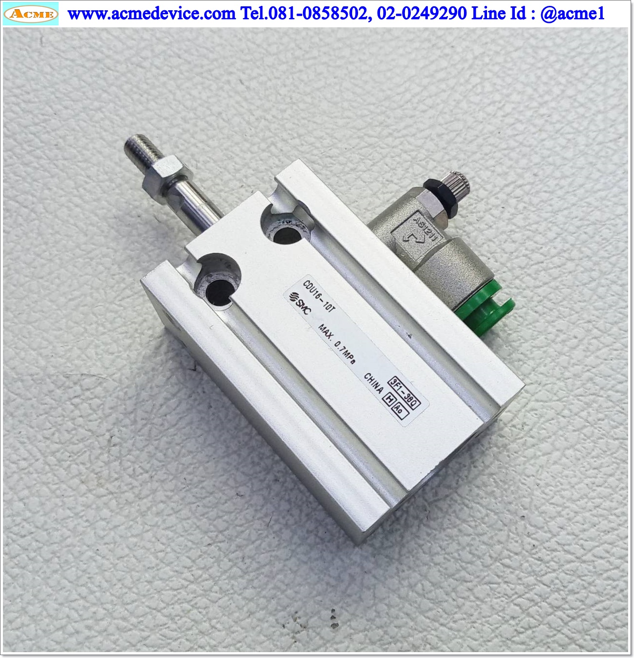 Air Cylinder SMC รุ่น CDU16-10T, Bore 16 mm., Stroke 10 mm, Spring extend
