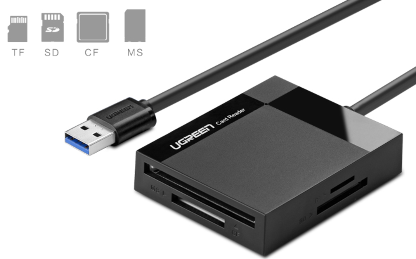 UGREEN USB 3.0 High-Speed Card Reader (การ์ดรีดเดอร์ราคาถูก)