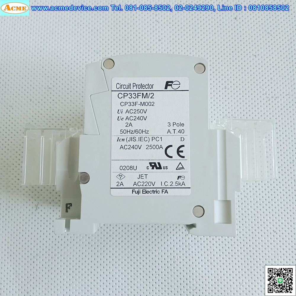 Breaker Circuit Protector Fuji รุ่น CP33FM/2, 220V, 2A, 3Pole