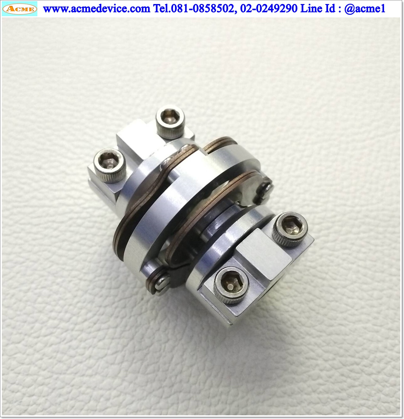 Coupling ขนาด ID 9.5/9.5 mm, OD 38 mm, L 46 mm, Spring Coupling