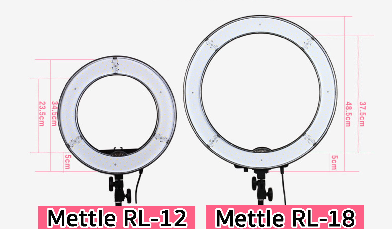 Mettle Ring Light รุ่น RL-18 กับ RL-12 ไฟต่อเนื่อง ถ่ายรูป ไฟแต่งหน้า