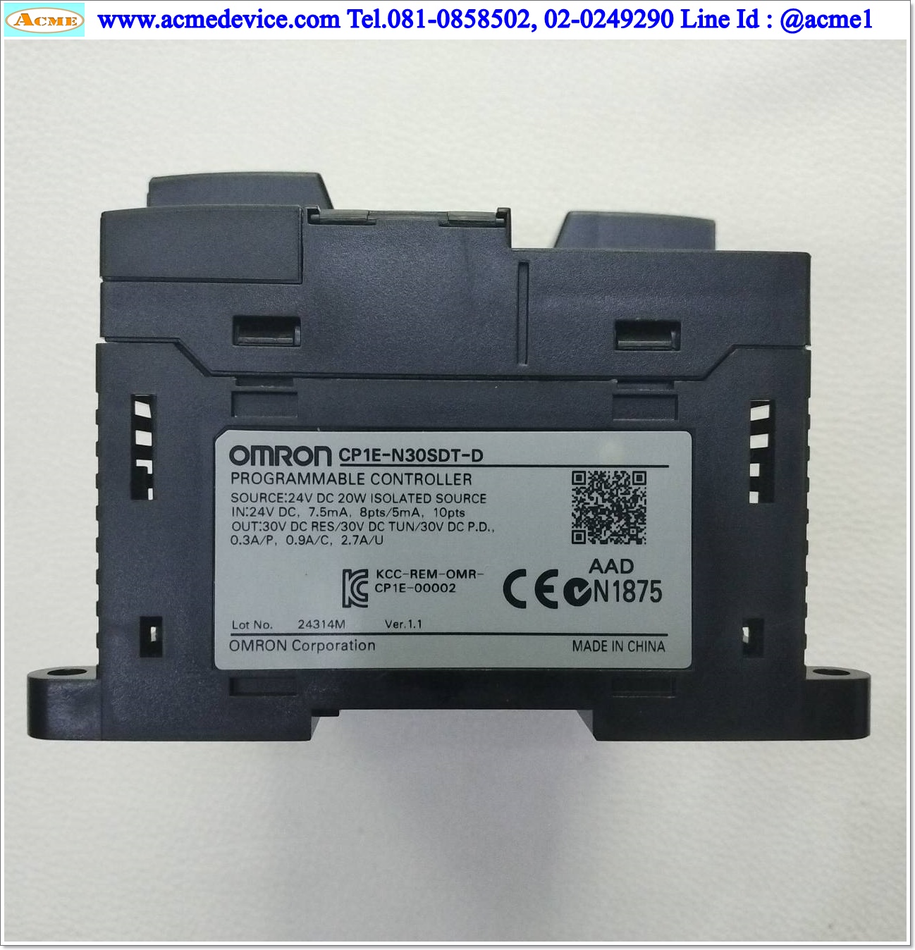 PLC Omron รุ่น CP1E-N30SDT-D, 24Vdc
