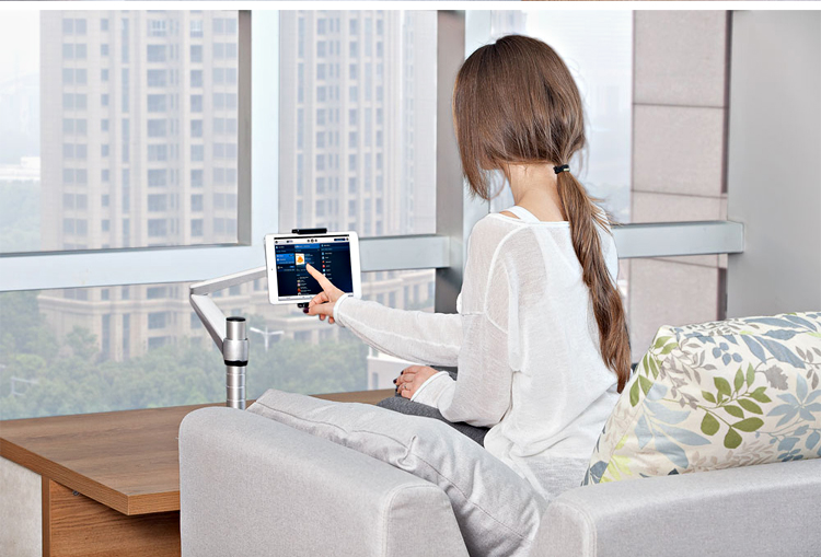 แขนยึดจับมือถือ แท็บเล็ต 12.9" แบบยึดขอบโต๊ะ แข็งแรงทนทาน (รุ่น OA-2S B)