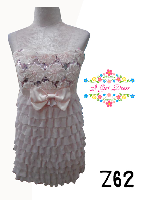 ราตรีสั้นเกาะอกสีชมพูโอโรส(ฟรีไซส์)