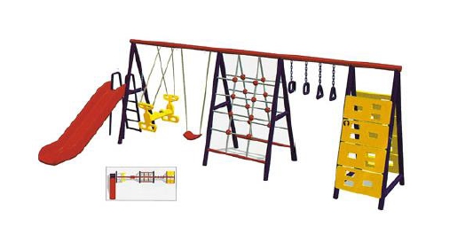 เครื่องเล่นสนาม 5 อย่าง (สีแดง)