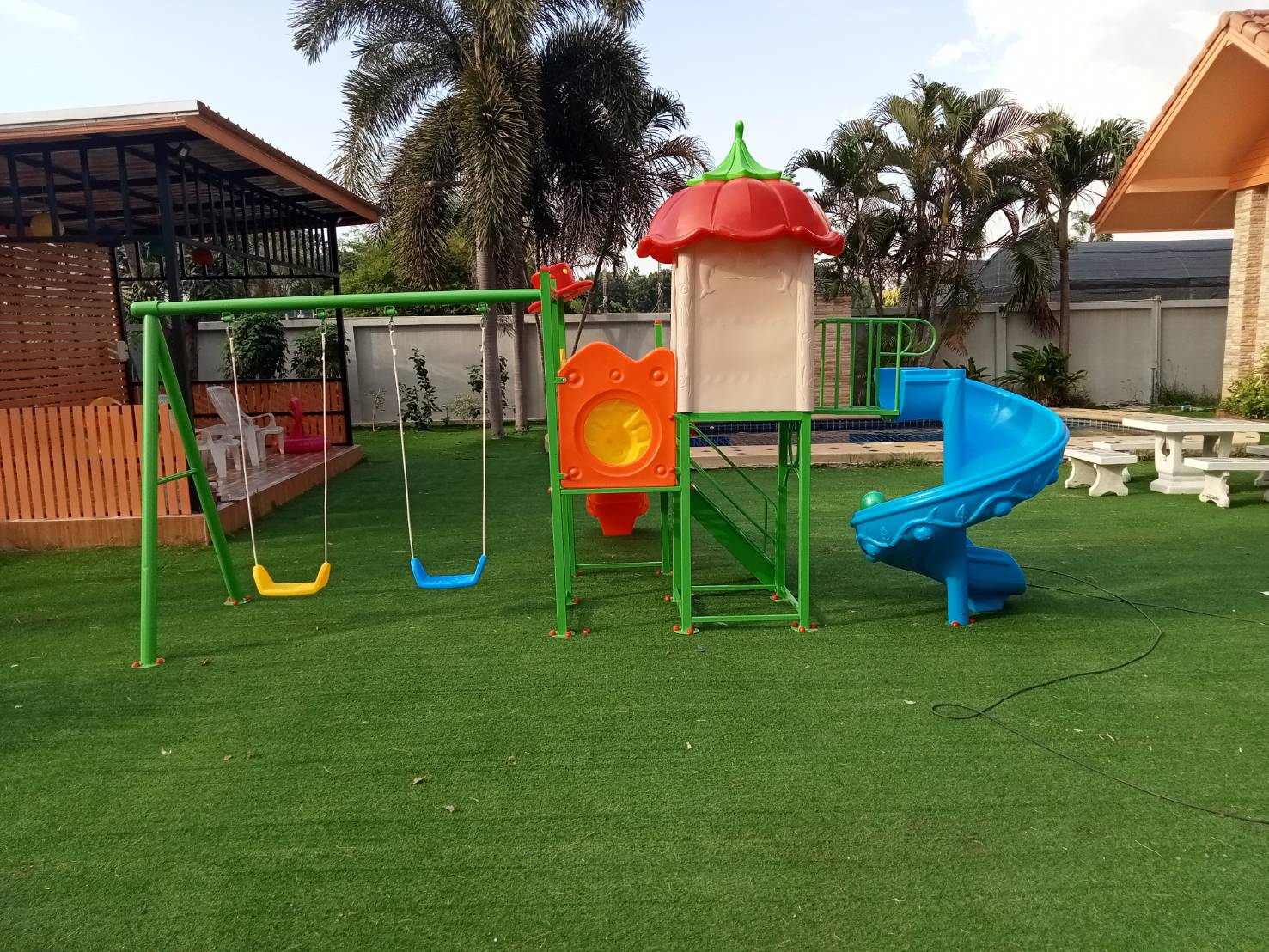 เครื่องเล่นสนามกลาง ชุด บ้านฟักทอง เครื่องเล่นสร้างจินตนาการ