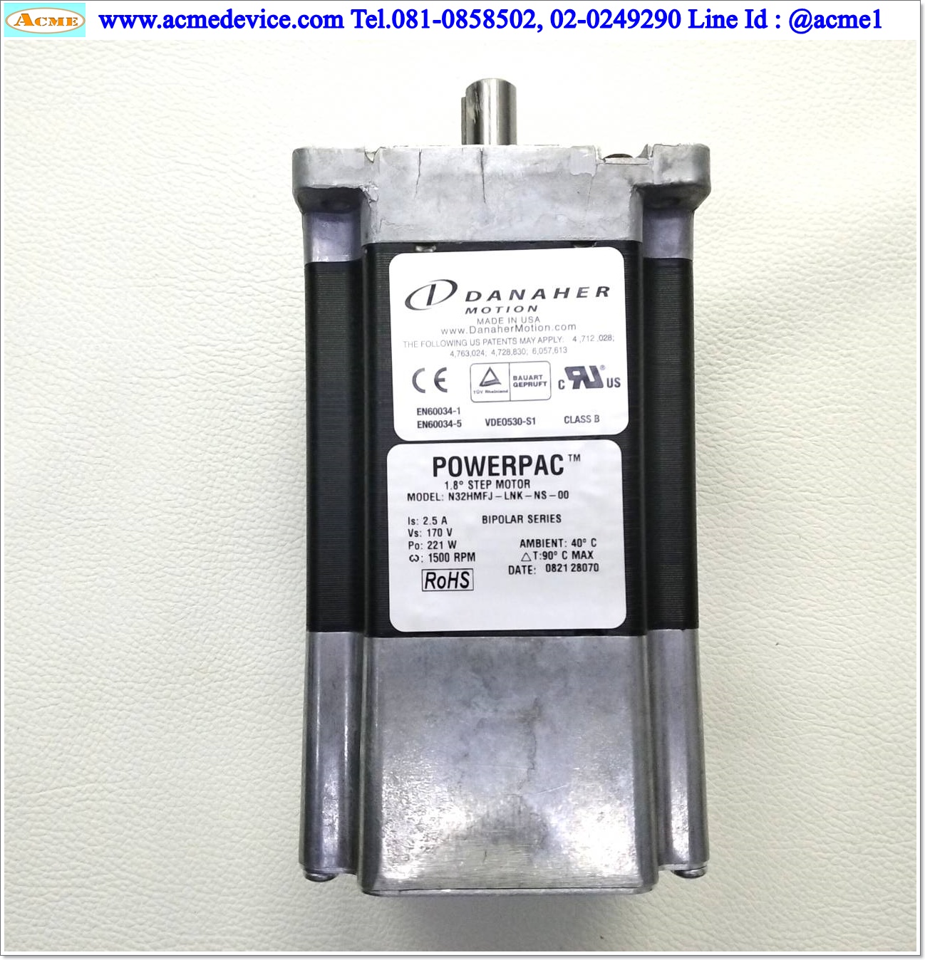 Stepping Motor Powerpac รุ่น N32HMFJ-LNK-NS-00, 170V, 2.5A, 1500 RPM