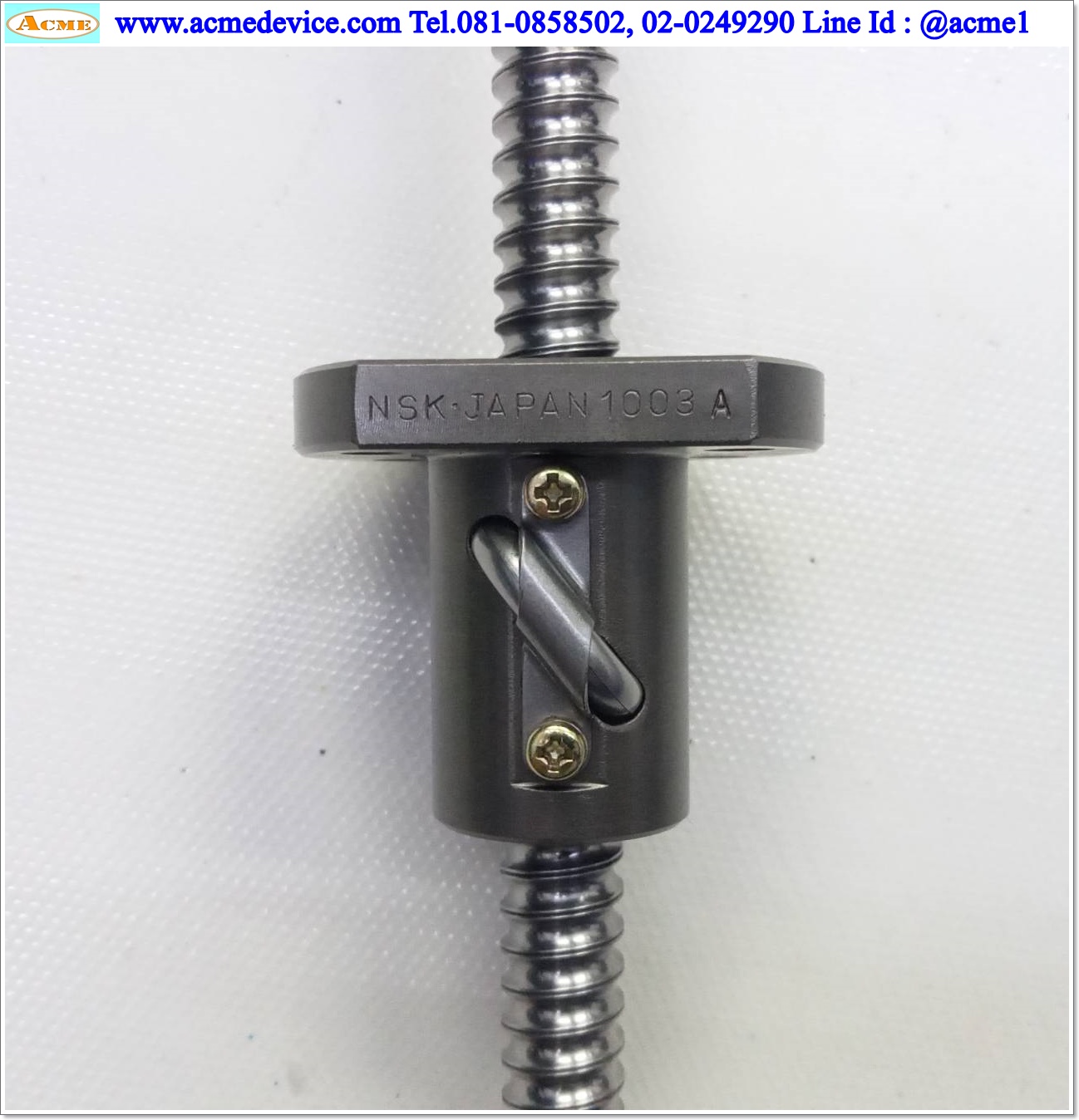 Ball Screw NSK รุ่น RNFTL 1003A3.5, ขนาด 10 x 220 mm., Stroke 140 mm., Pit 3 mm.