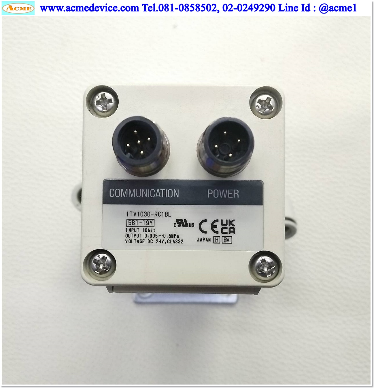 Regulator SMC รุ่น ITV1030-RC1BL, 0.005~0.5MPa, 24V, Input Signal RC (RS-232C Communication)