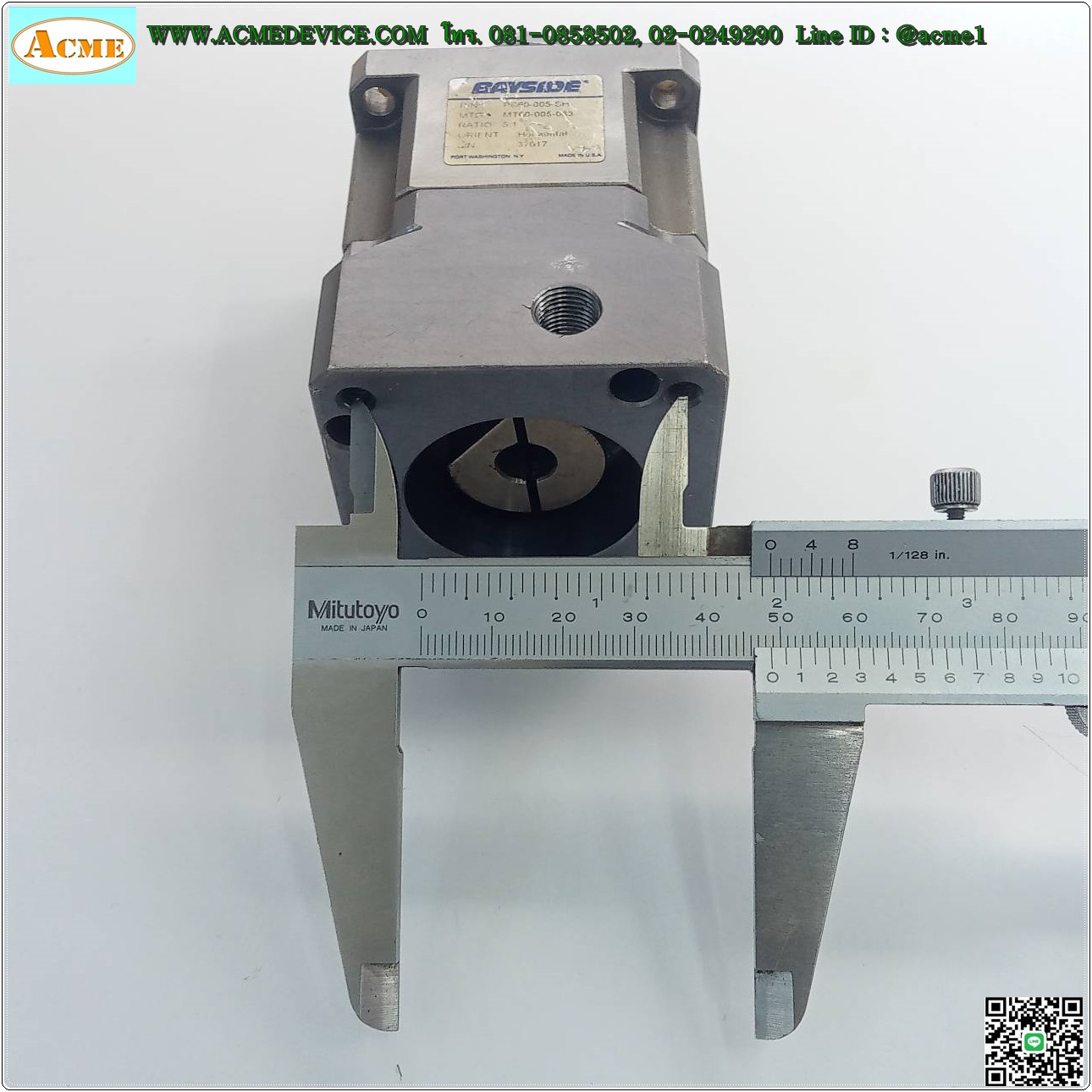Gear Head Bayside รุ่น PS60-005, Ratio 5:1 (เพลาเข้า 9.5 mm, ออก 16 mm), for Stepping □ 57x57 ∅ 38
