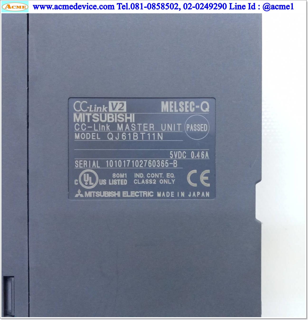 PLC Mitsubishi รุ่น QJ61BT11N, CC-Link Master Unit, Serial 10