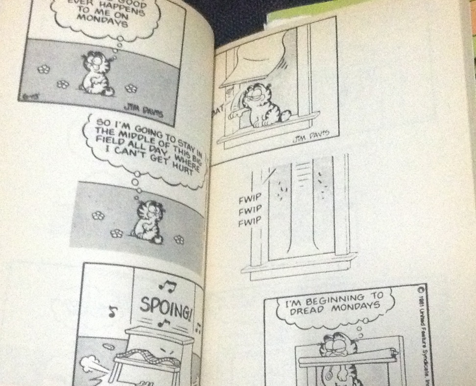 การ์ตูนรวมเล่มขาวดำสามช่องจบ Garfield 2เล่ม ราคา 160