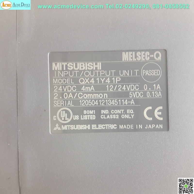 PLC Mitsubishi รุ่น QX41Y41P, Input/Output Unit