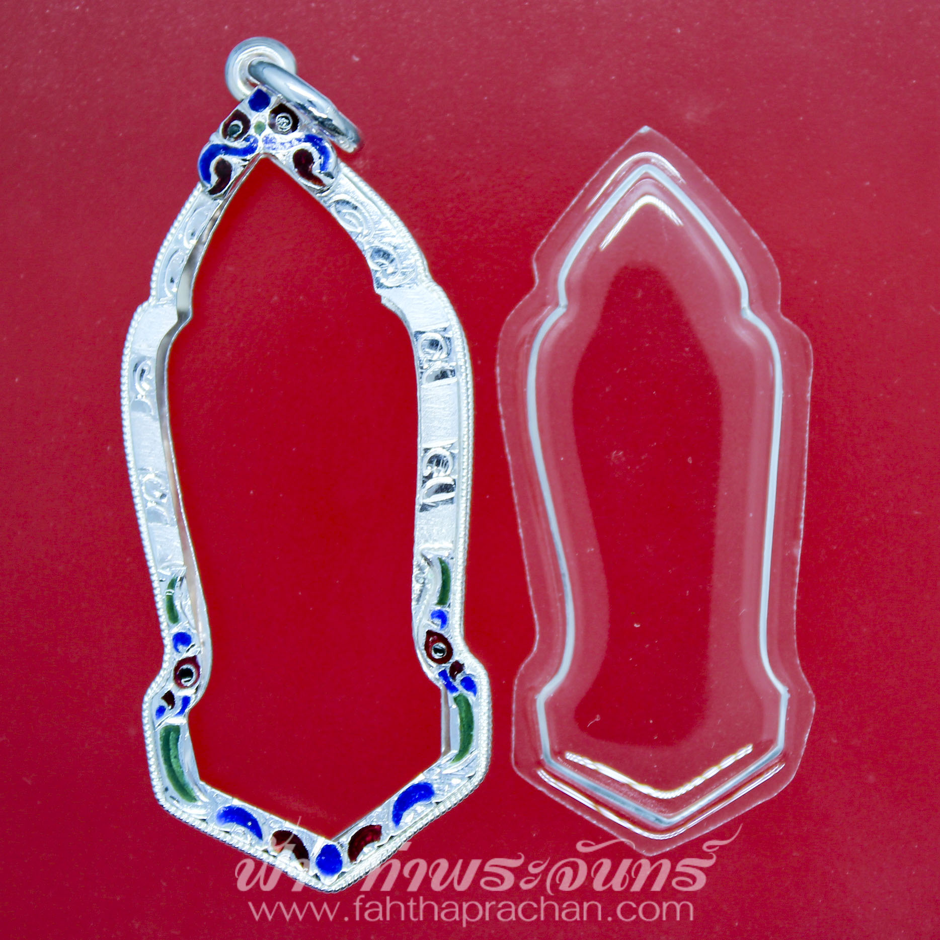 เลี่ยมจับขอบ 25 ศตวรรษ เนื้อชิน เงินลงยา