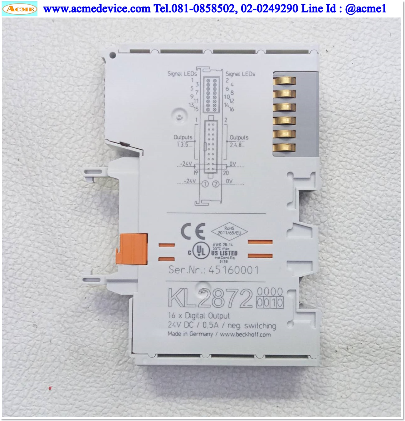 PLC Beckhoff รุ่น KL2872, Digital Output