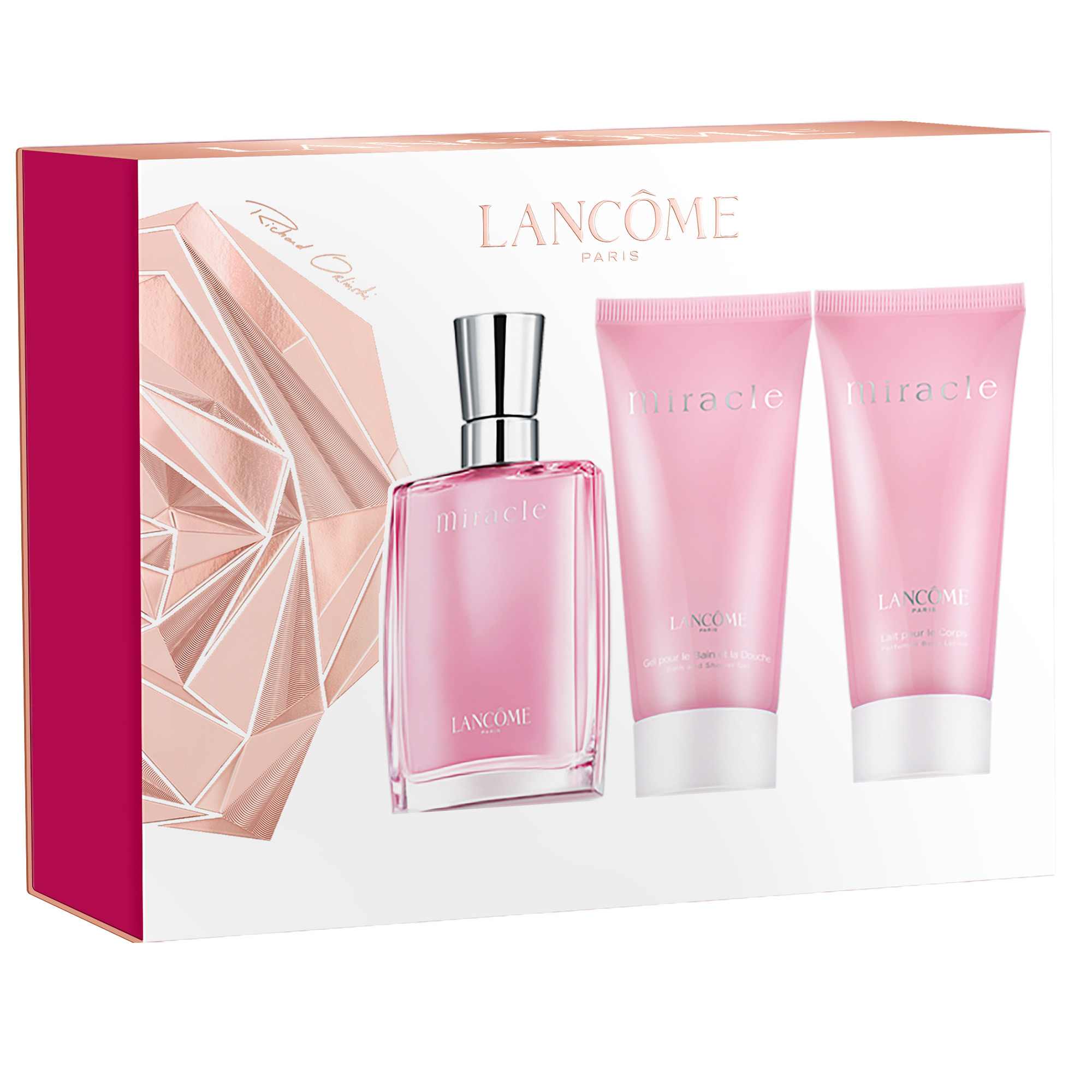 เซ็ตน้ำหอมลังโคม Lancome Miracle EDP 30ml SET+ B/L+ S/G 2023 Richard Orlinski