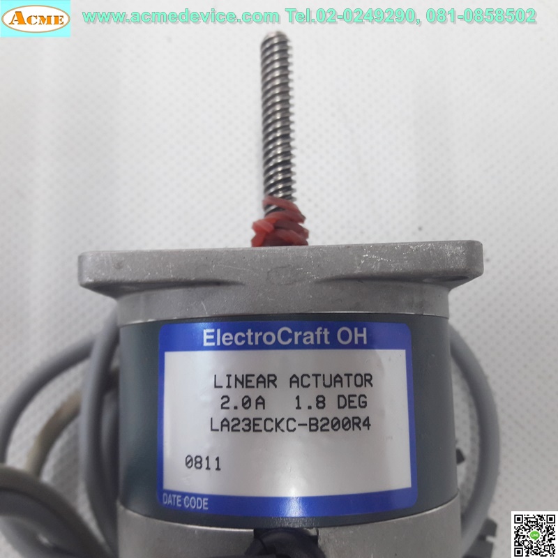 Stepping Motor Actuator Electrocraft รุ่น LA23ECKC-B200R4+E3-400-375-H-S1019, 2A
