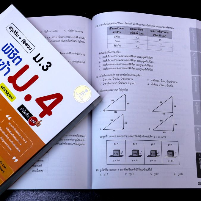 หนังสือเตรียมสอบสรุปเข้ม+ข้อสอบ ม.3 พิชิตสอบเข้า ม.4 ฉ.สมบูรณ์ : คุณกฤติเดช ศศิดำรงไชย และ คณะ : Think beyond