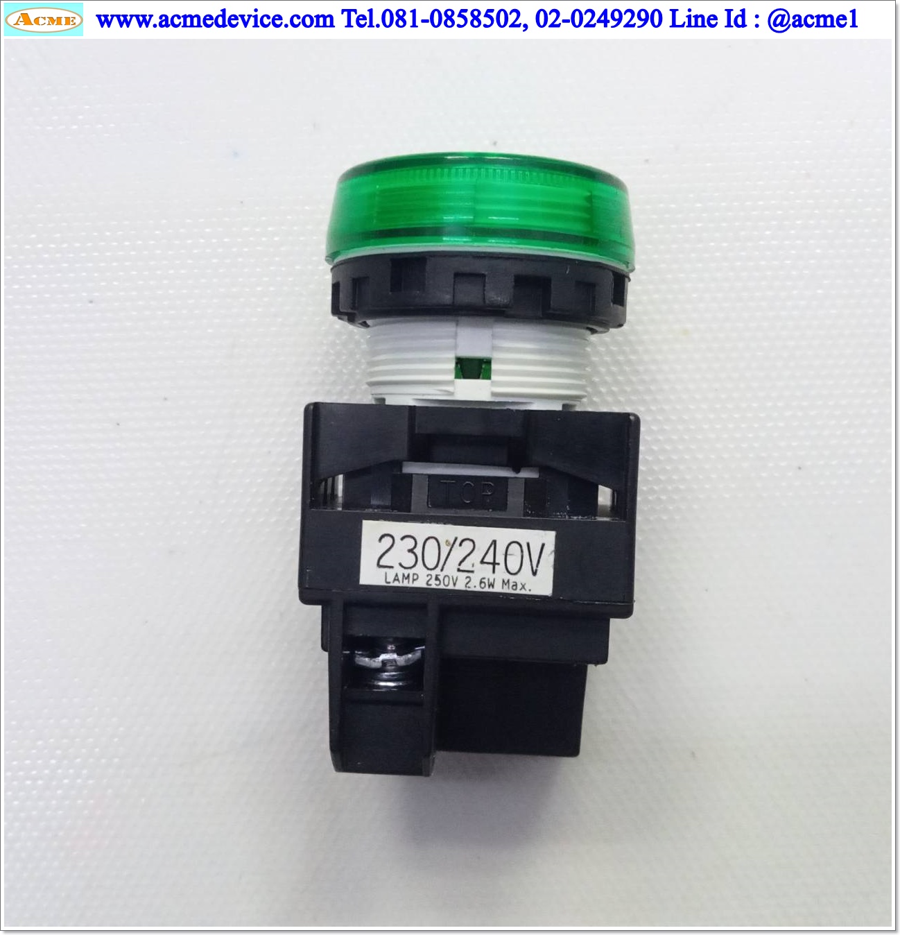 Pilot Lamp Idec รุ่น YW1P-1EQM3G, 220V