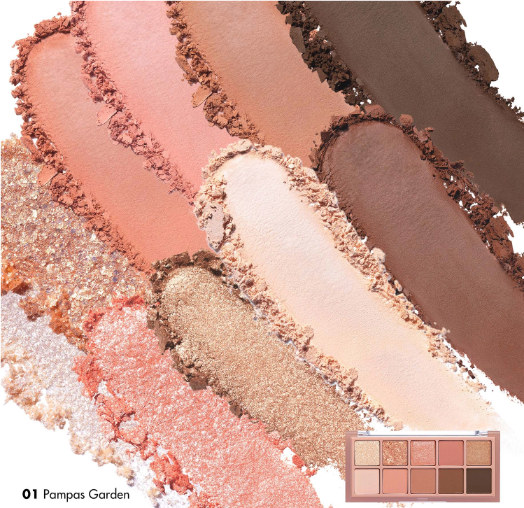 พาเลทอายแชโดว์โรแมนด์ Romand Better Than Palette 7.5g #01 Pampas Garden