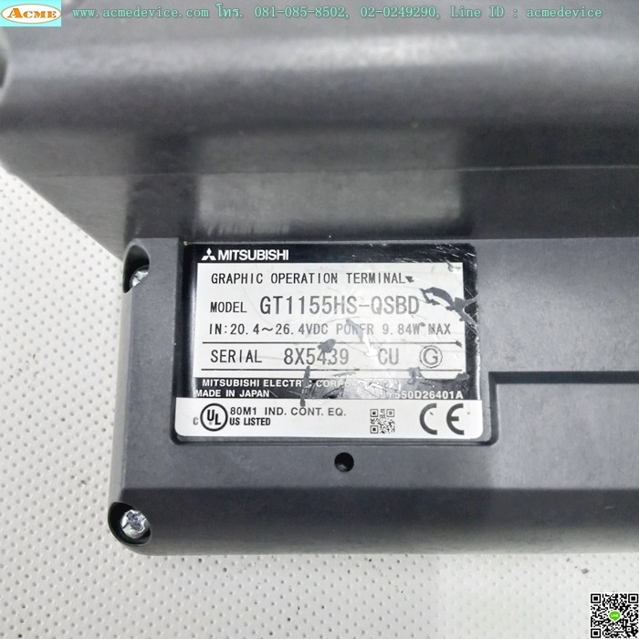 HMI Touch Screen Mitsubishi รุ่น GT1155HS-QSBD, GOT1000, 5.7 นิ้ว (จอสี)