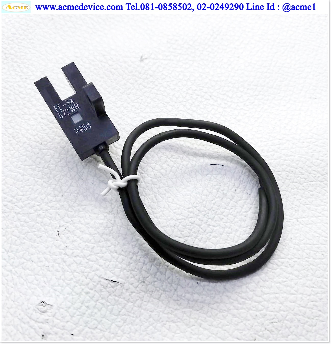 Photoelectric Omron รุ่น EE-SX672WR, ระยะ 5 มม., Dark-ON, Light-ON, NPN