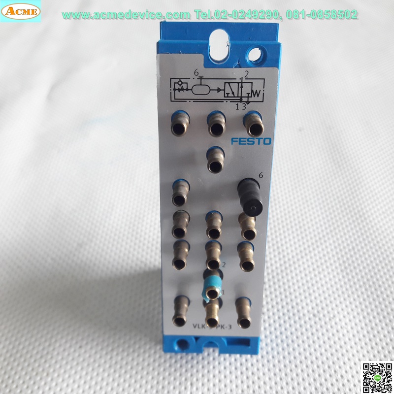Solenoid valve Festo รุ่น VLK-3-PK-3, 90L/min, 2.5-8 bar, Time delay/short pulse, Short pulse valve