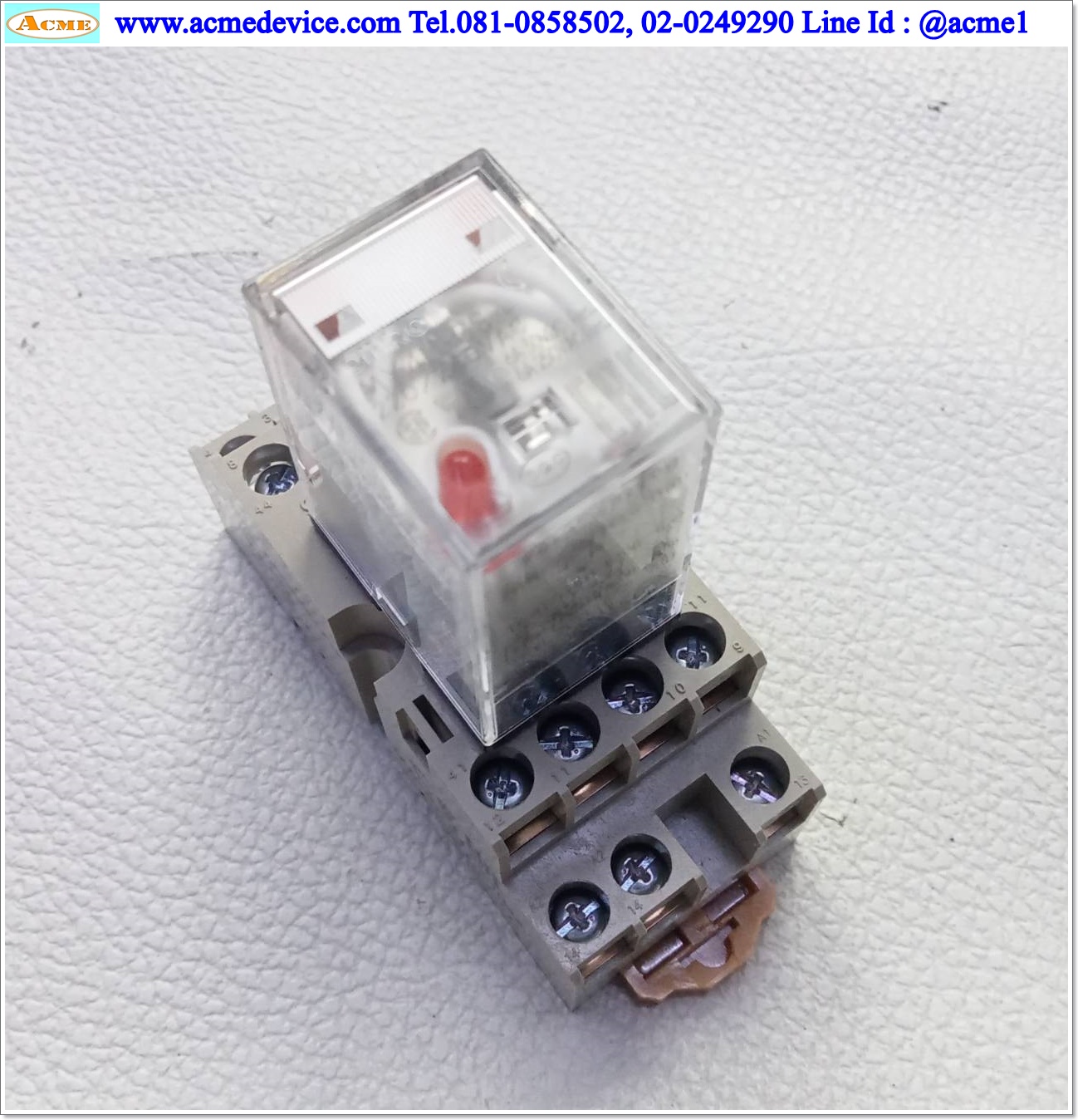 Relay Omron รุ่น MY4N-GS, Coil 220VAC + Socket