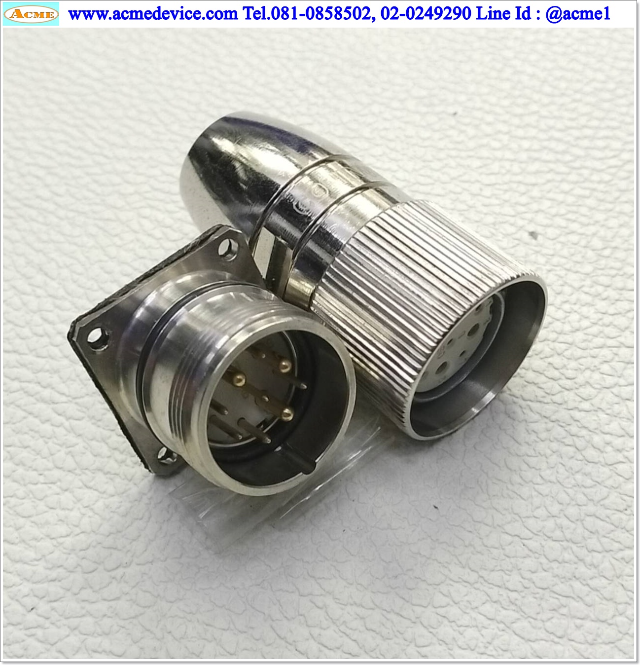 Connector CONINVERS รุ่น RC Series, M23, 9(6+3) Pin,1mm x6, 2mm x3, 8/20A, 150Vac, Solder, (ตัวรับตัวผู้)