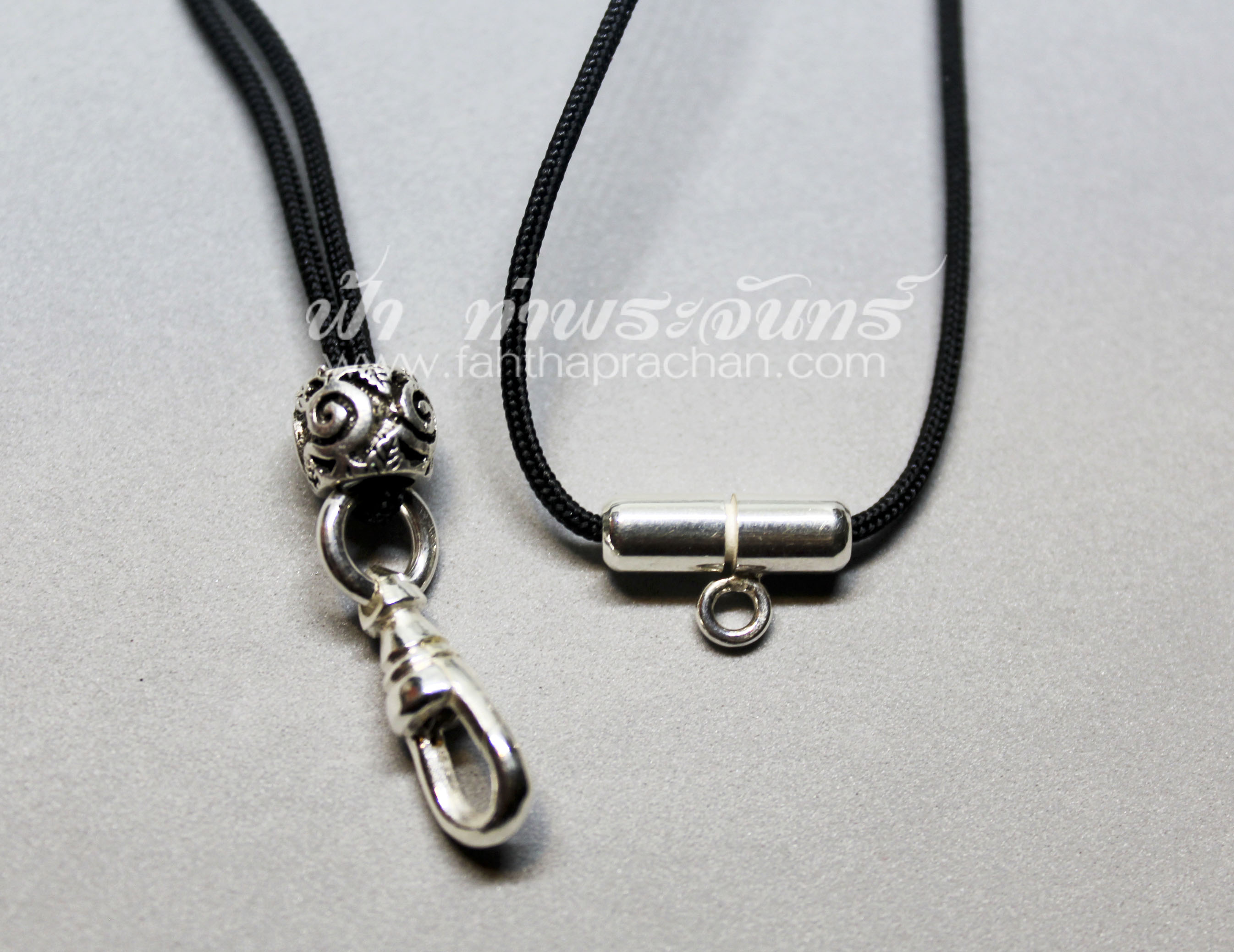 เซตสร้อยคอเชือกร่ม พร้อมสปริงก้ามปูและห่วงหน้าหลัง