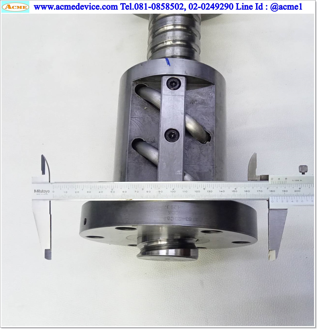 Ball Screw Kuroda รุ่น 63-20 c5, แกนโต 63 mm, ยาว 630 m., Stroke 175 mm., Pit 20 mm.
