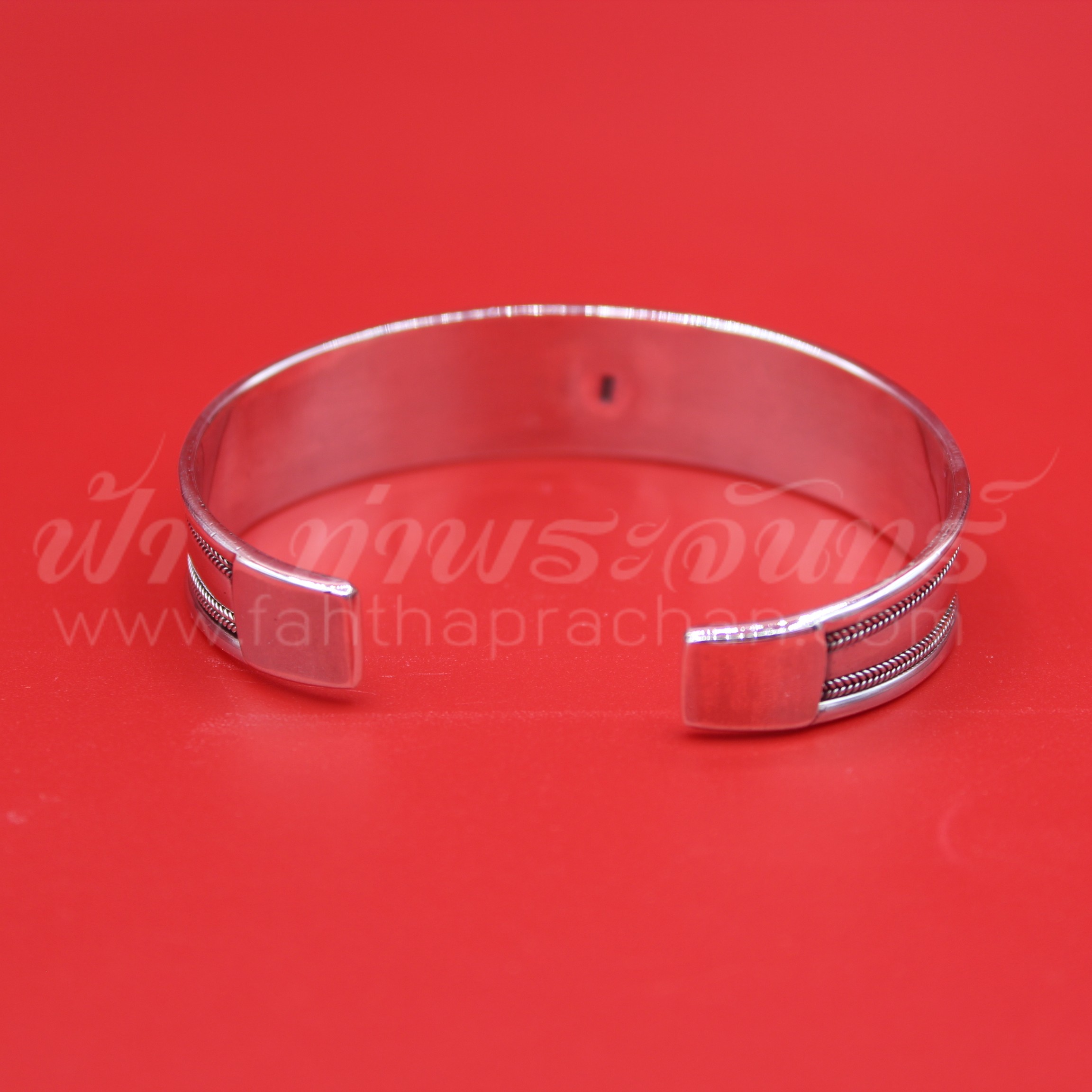 กำไลข้อมือเงินแท้ 92.5% ลายเปีย